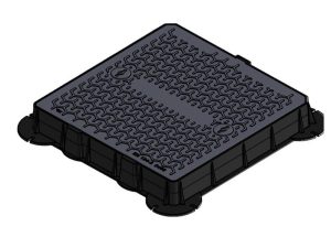 A36a LTŽ Pokrov z okvirjem 2PR-HD D400kN 600X600mm